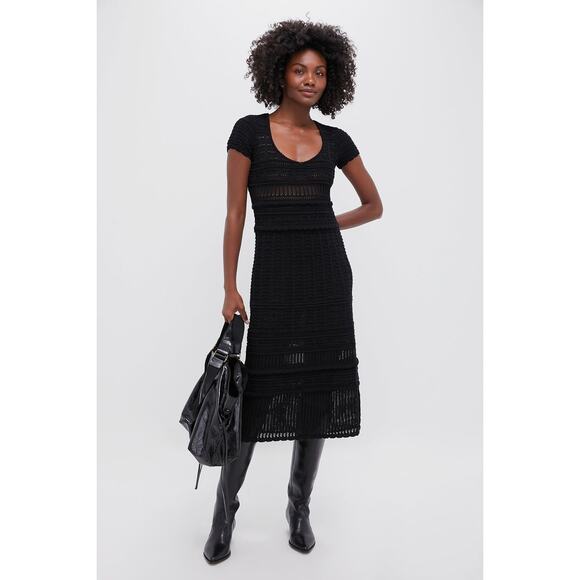 ISABEL MARANT ETOILE Black Aurore Dress Size 38 NWT Retail $790 Tuckernuck - Picture 4 of 6